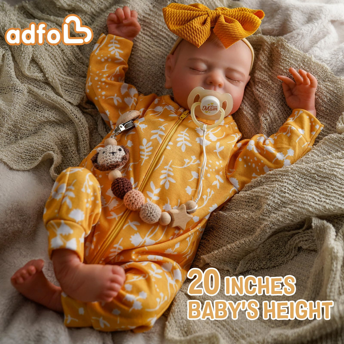 20 Inch Full Vinyl Reborn Baby Dolls Girl C593014
