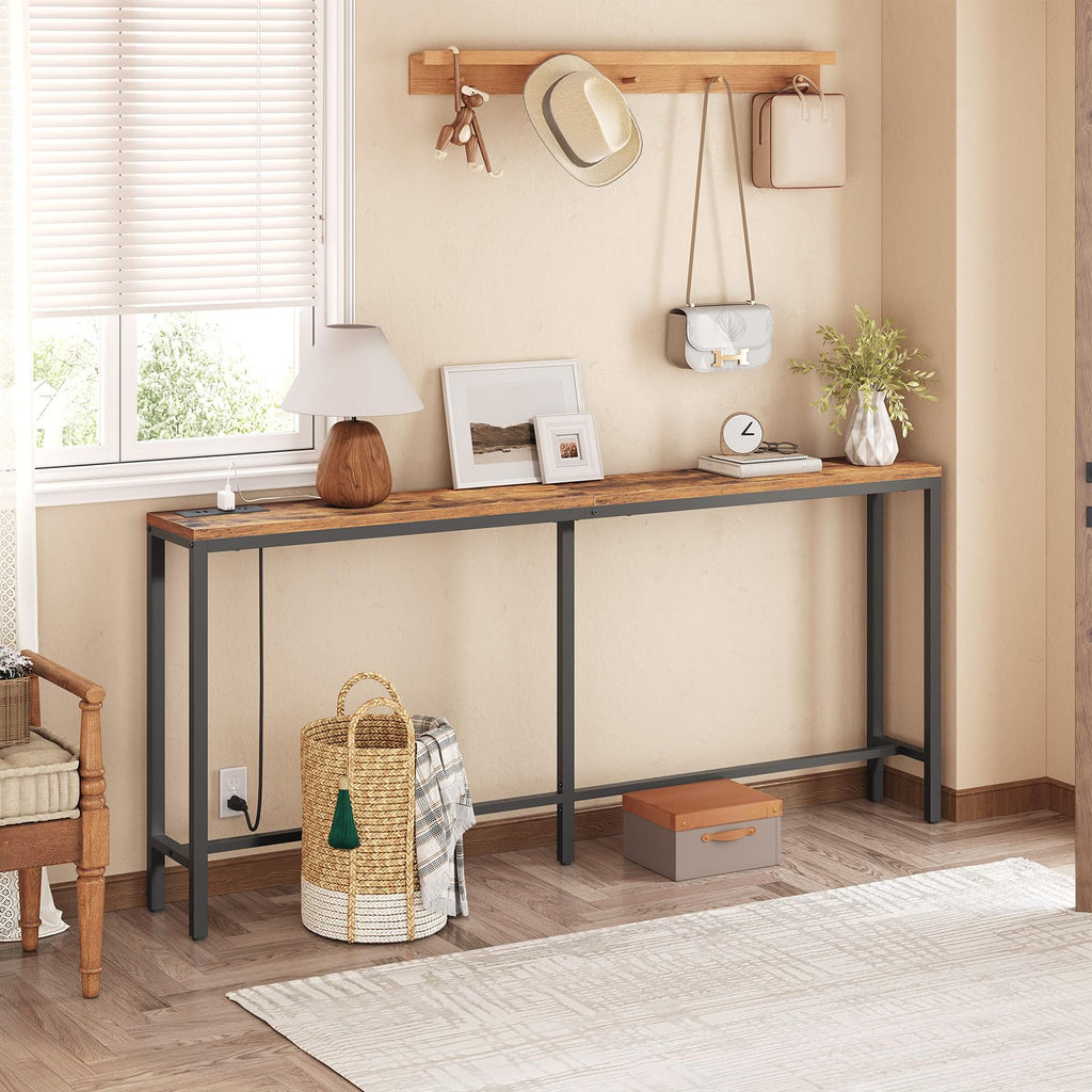 70.9" Narrow Console Table with Power Outlet S2990