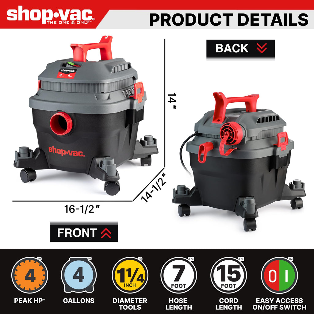 4 Gallon Wet/Dry Vacuum with Blower O51048