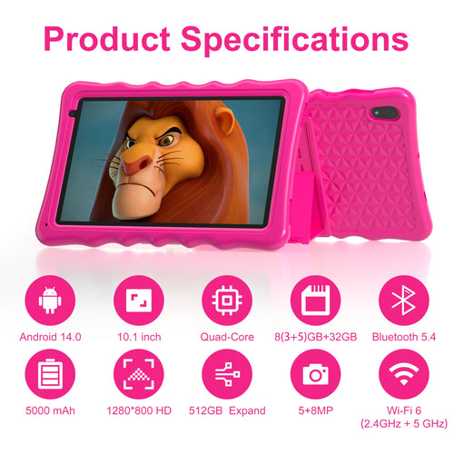 10.1 inch Android 14 Tablet 8GB RAM 32GB ROM W839