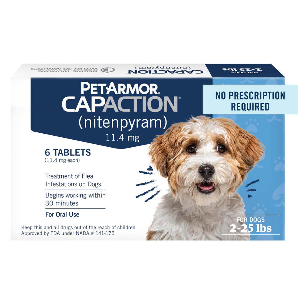 Oral Flea Tablets Dogs 2-25 lbs, Nitenpyram, 6-Dose K1564