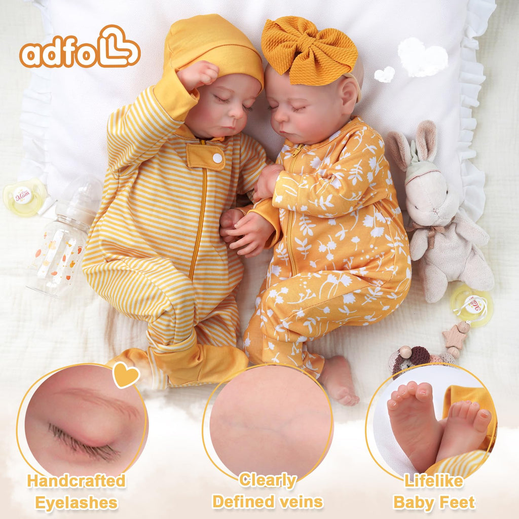 20 Inch Reborn Baby Dolls Twins E3253