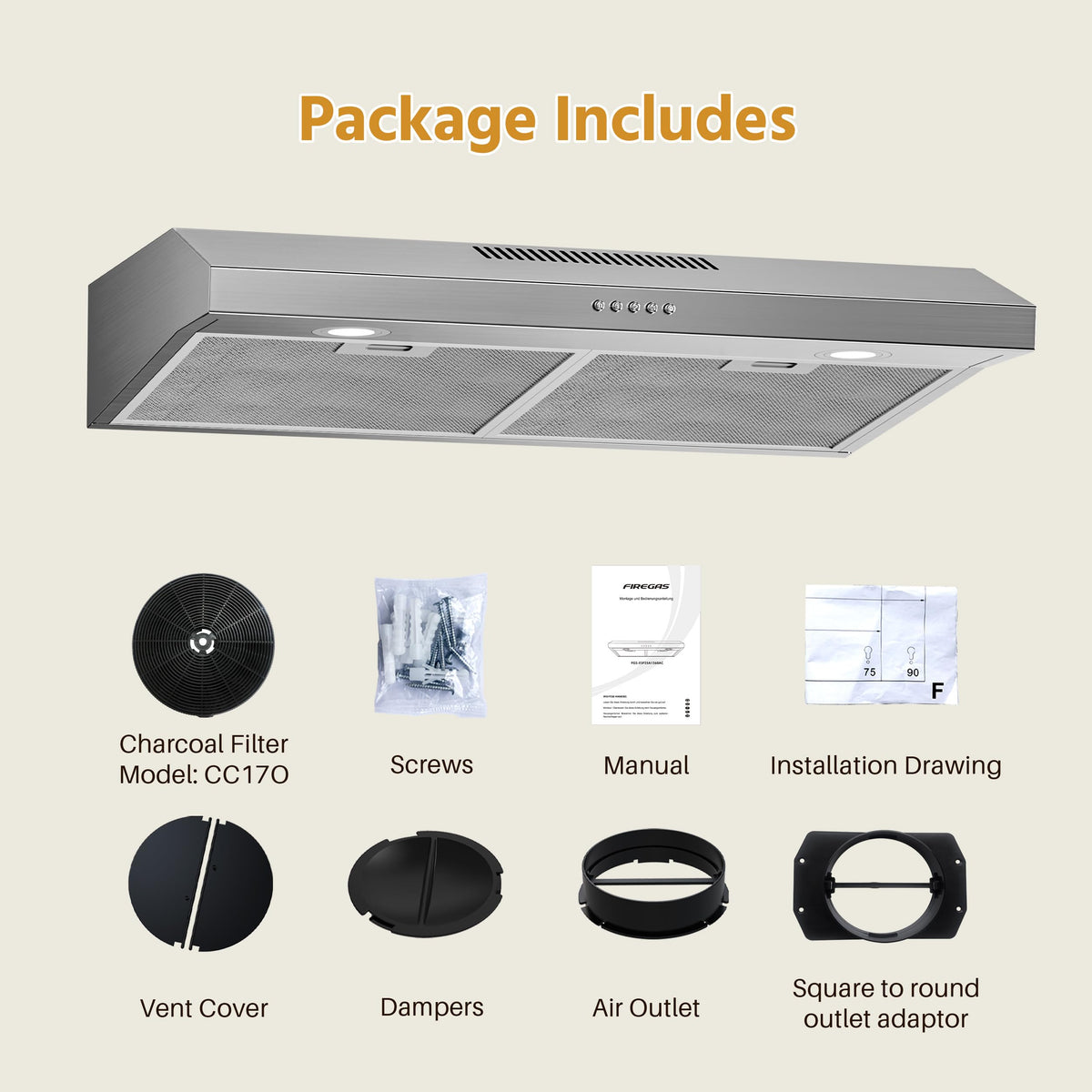 30 Inch Under Cabinet Range Hood W10761