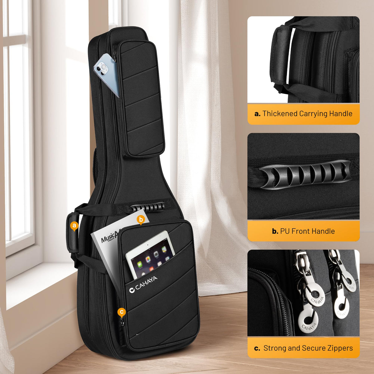 Padded Soft Electric Guitar Gig Bag Black W6004