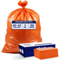 42 Gallon 3.0 Mil Orange Heavy Duty Contractor Trash Bags 50 Count G37998