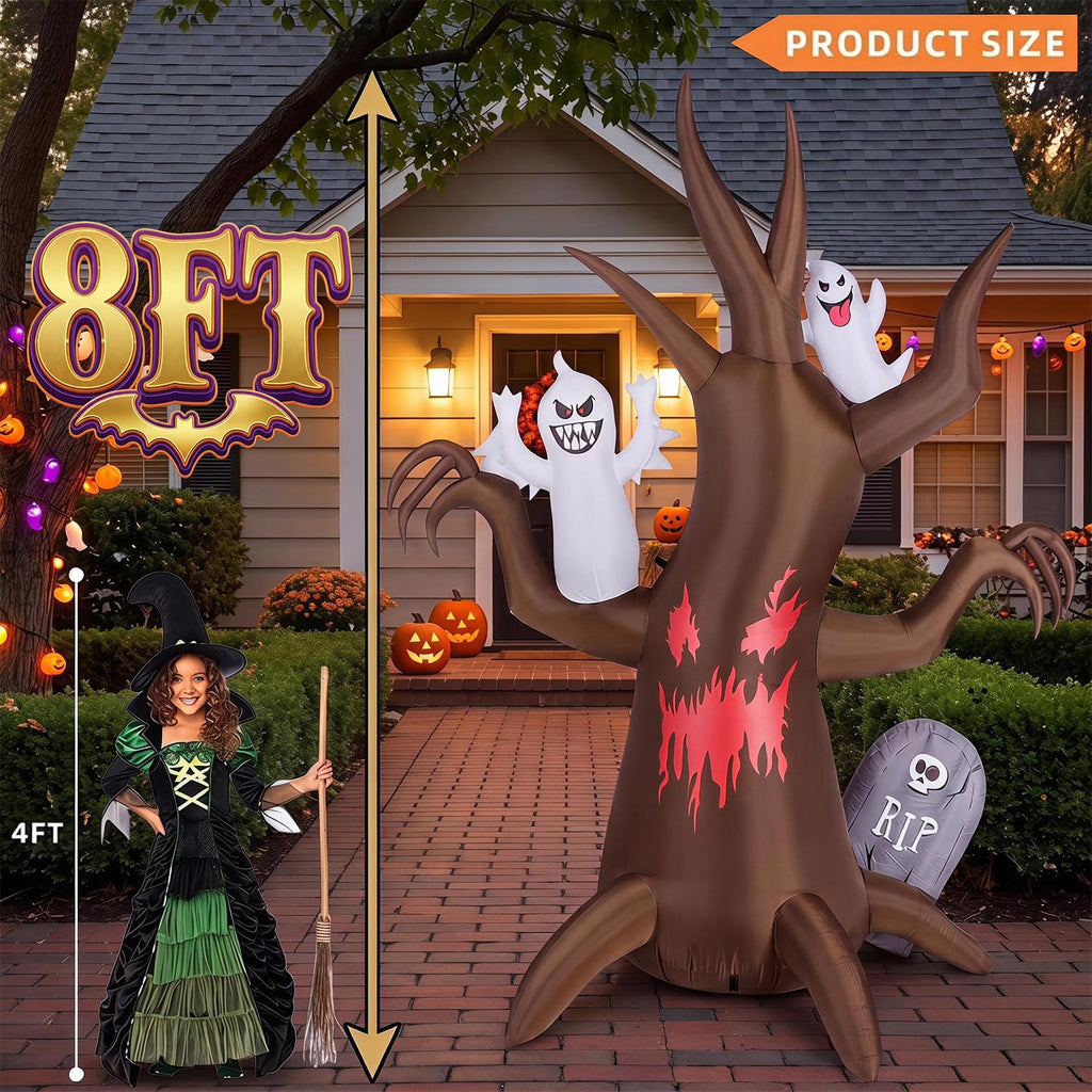 8FT Halloween Inflatable Tree Yard Decor D185543