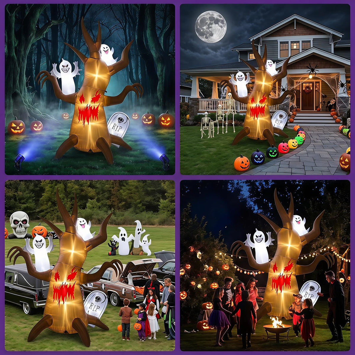 8FT Halloween Inflatable Tree Yard Decor D185543