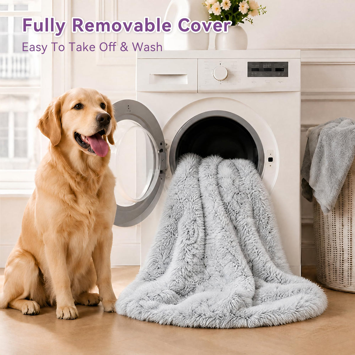 Grey Human Dog Bed 71''x45''x12'' F648