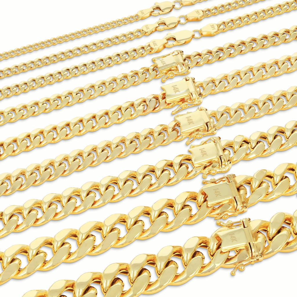 14K Yellow Gold Cuban Link Chain Necklace F92731