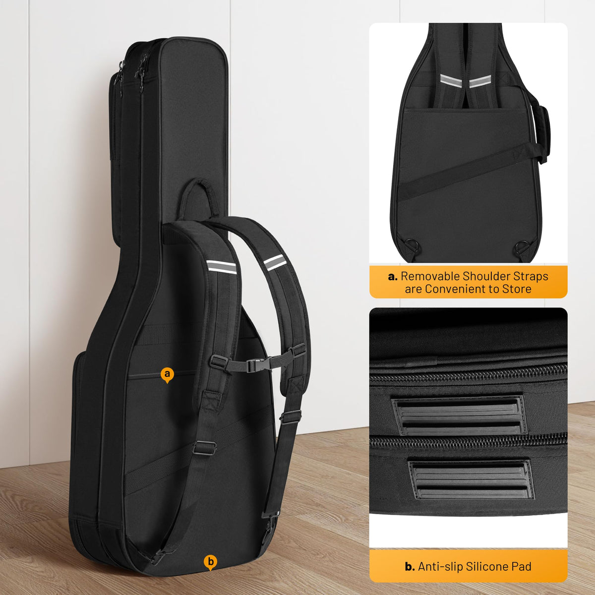 Padded Soft Electric Guitar Gig Bag Black W6004