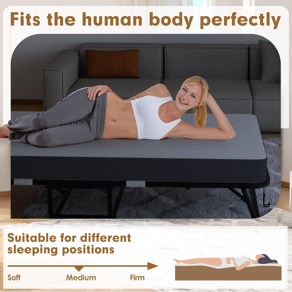 Folding Bed with 5” Mattress A272652