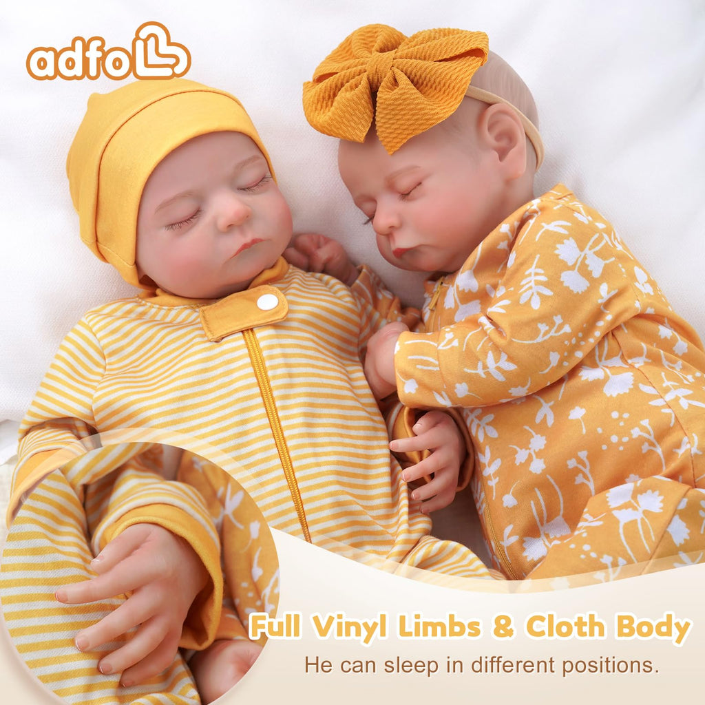 20 Inch Reborn Baby Dolls Twins E3253