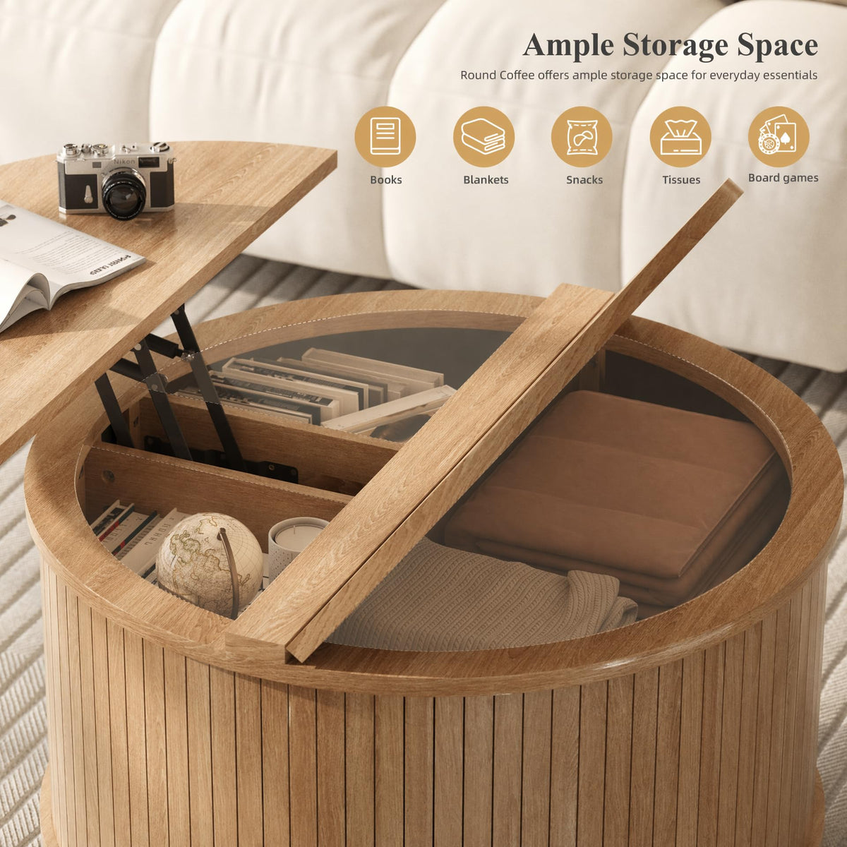 Lift Top Coffee Table with Storage P5927