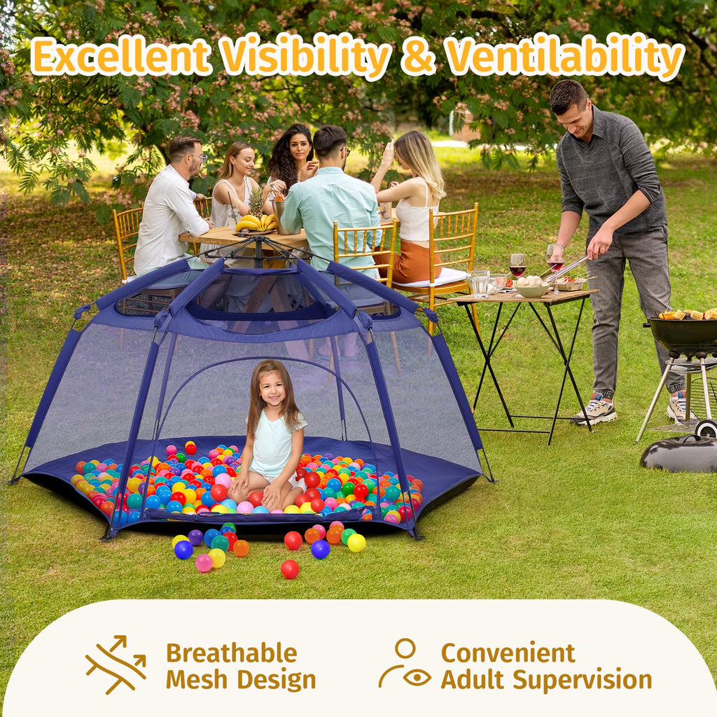 Portable Baby Playpen with Mesh H166471