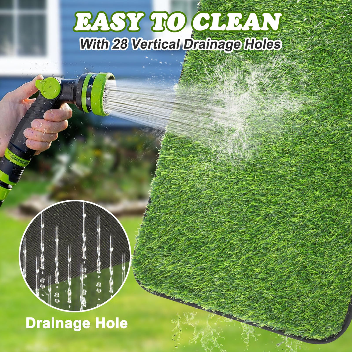 Washable Artificial Grass Mat U51075